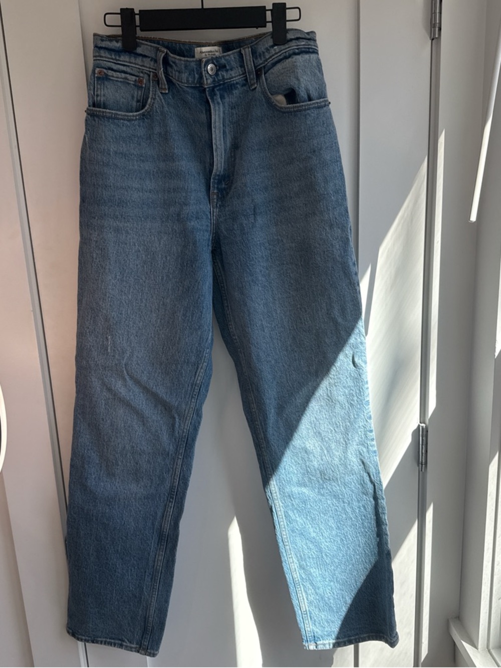 Abercrombie & Fitch Light Blue Straight-Leg Jeans